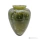Authentic and handmade green onyx marble curved VASE, exclusive design.