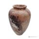 VASE curved in red marble Precious, authentic and handmade, elegant design.
