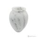 Curved VASE in white Ibiza marble, authentic stone, handmade, elegant and refined design.