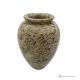 Curved VASE in authentic natural fossil stone, handmade, refined design.