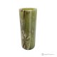 Cylindrical VASE in green onyx marble, natural stone, handmade, refined design.