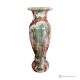 VASE, amphora in green onyx marble, authentic quality stone, handmade, elegant design.