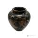 Spherical flower vase in black marble Michelangelo, quality natural stone, handmade.