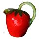 BROCCA FRAGOLA Pitcher carafe jug decanter original creations in artistic ceramic Made in Italy