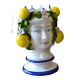 MORO HEADS FEMALE handmade ceramic artistic table ornament Made in Italy