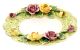 CENTROTAVOLA PIATTO Centerpiece Tray Dish Ceramic Creations Baroque 24k Gold Made Italy-Green