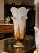 Vase ceramic artwork - Interior design - Gold flames and roses