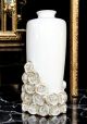 Vase ceramic art - Accent décor - Bottle shape golden roses