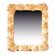 SPECCHIERA CRYSTAL & ROSES Ceramic mirror wall decorative hanging baroque style artistic ceramic with 24k gold details Made in Italy