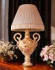 LAMP Table lamp abat-jour lampshade Baroque style artistic ceramic with 24k gold details Made in Italy