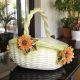 Table centerpiece ceramic - Home aesthetic - Sunflowers basket