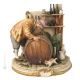THE MOUSE IN THE BARREL Statuette statue figure porcelain Capodimonte handmade Made in Italy exclusive
