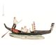 GONDOLA WITH LADY Statuette statue figure porcelain Capodimonte handmade Made in Italy exclusive