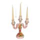 ROSE Candle holders ceramic artistic ornament baroque style with 24k gold details Made in Italy