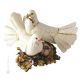 PAIR OF DOVES Statuette statue figure Capodimonte porcelain handcraft made in Italy