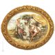 AT THE FOUNTAIN picture bas-relief porcelain Capodimonte handmade Made in Italy exclusive