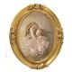 MOTHER WITH BABY Picture Bas-relief Porcelain Capodimonte Made in Italy