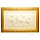 RUNNING HORSES Picture Bas-relief Porcelain Capodimonte Made in Italy