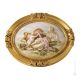 PASTORAL SCENE MOTHER WITH BABY Picture Bas-relief Porcelain Capodimonte Made in Italy