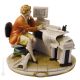 SURVEYOR Statuette statue figure porcelain Capodimonte handmade Made in Italy exclusive