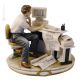 SURVEYOR Statuette statue figure porcelain Capodimonte handmade Made in Italy exclusive
