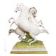 HORSES Statuette statue figure Capodimonte porcelain handcraft made in Italy