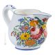 BROCCA FIORACCIO POLICROMO Castelli Ceramic carafe pitcher decanter authentic handmade Abruzzo Made in Italy