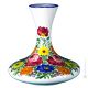 DECANTER FIORACCIO POLICROMO Castelli Ceramic water wein decanter authentic handmade Abruzzo Made in Italy
