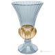 Authentic Hand Painted Vase Modern Decorative Premium Quality Glass.-Blue