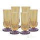 ADA Set of 6 Authentic Modern Hand Painted Drinking Glasses in Premium Quality Glass.-Yellow