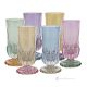 Set of 6 Authentic Modern Hand Painted Drinking Glasses in Premium Quality Glass.-Multi-colored 