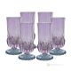 Set of 6 Authentic Modern Hand Painted Drinking Glasses in Premium Quality Glass.-Purple