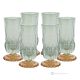 ADA Set of 6 Authentic Modern Hand Painted Drinking Glasses in Premium Quality Glass.-Green