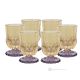 ADA Set of 6 Authentic Modern Hand Painted Water Glasses in Premium Quality Glass.-Yellow