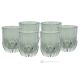 ADA Set of 6 Authentic Modern Hand Painted Water Glasses in Premium Quality Glass.-Green