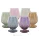 ALKIMIA Set of 6 authentic hand-painted whiskey glasses made of premium glass.