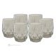 ALKIMIA Set of 6 authentic hand painted water glasses in superior quality glass modern design.-Grey