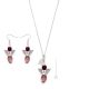 PARURE ANGELO fashion jewellery set necklace earrings handmade pearls in Murano-Venice glass authentic Made in Italy