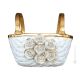 BASKET handmade ceramic table ornament Baroque style artistic with 24k gold details Made in Italy