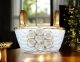 Centerpiece bowl ceramic - Home decò - Golden handles basket