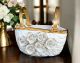 Table centerpiece ceramic - Office décor - Blossoms gloden bag