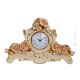 TABLE CLOCK Stand clock Baroque style artistic ceramic with 24k gold details Made in Italy
