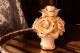 FLOWERS handmade ceramic table ornament Baroque style artistic with 24k gold details Made in Italy