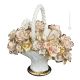 FLOWERS handmade ceramic table ornament Baroque style artistic with 24k gold details Made in Italy