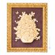 TABLEAU Wall picture ceramic decorative hanging baroque style artistic ceramic with 24k gold details Made in Italy