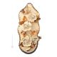 PICTURE Wall decorative object to hang Baroque style artistic ceramic with 24k gold details Made in Italy