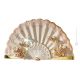 FOLDING FAN Wall decorative object to hang Baroque style artistic ceramic with 24k gold details Made in Italy
