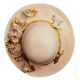 HAT Wall decorative object to hang Baroque style artistic ceramic with 24k gold details Made in Italy