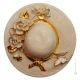 HAT Wall decorative object to hang Baroque style artistic ceramic with 24k gold details Made in Italy