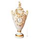TABLE CLOCK Stand clock Baroque style artistic ceramic with 24k gold details Made in Italy